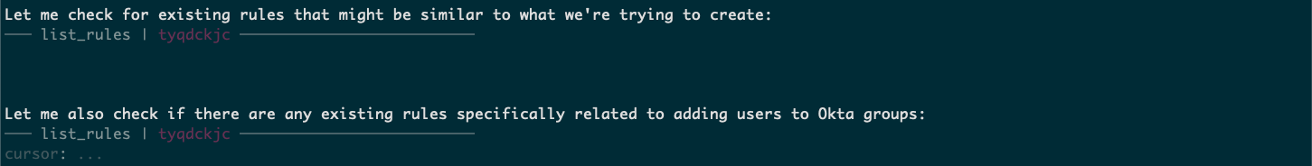 Rule context reuse
